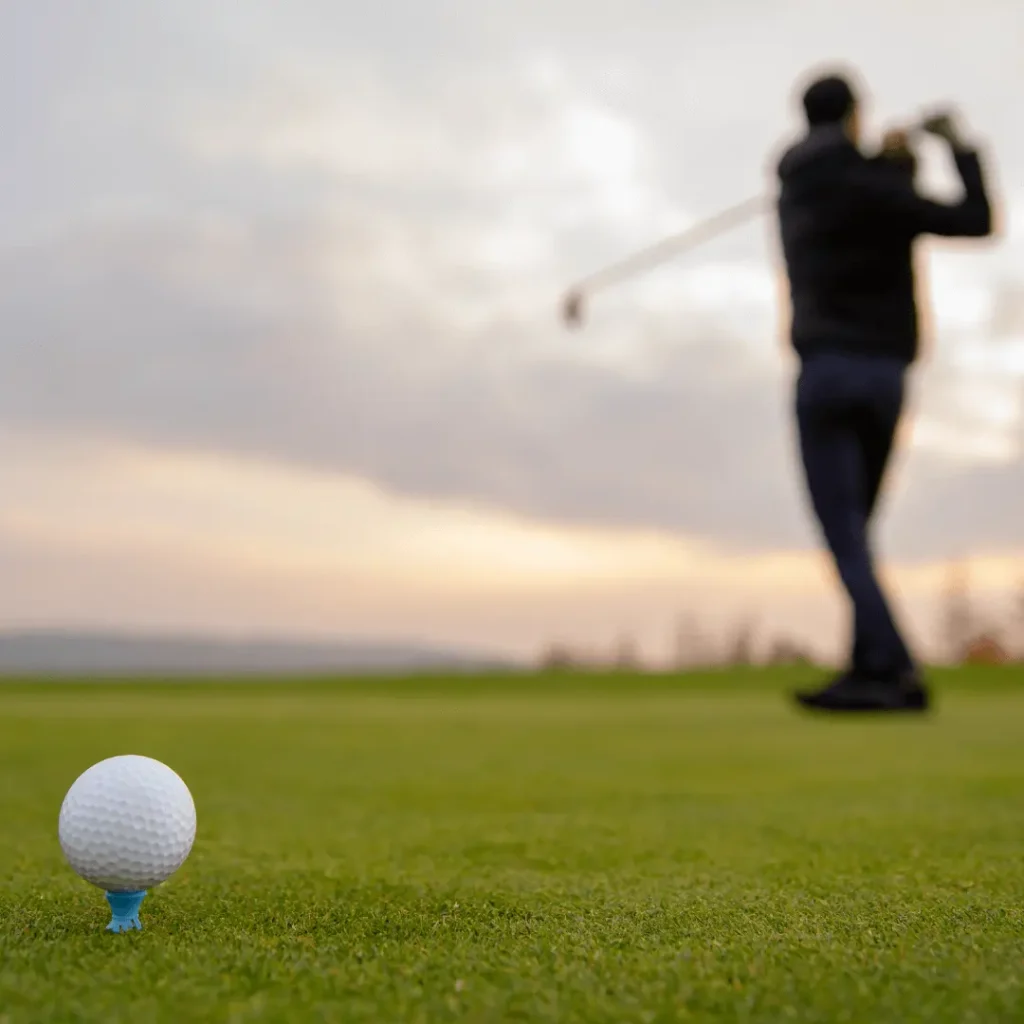 Golfista en un campo de golf